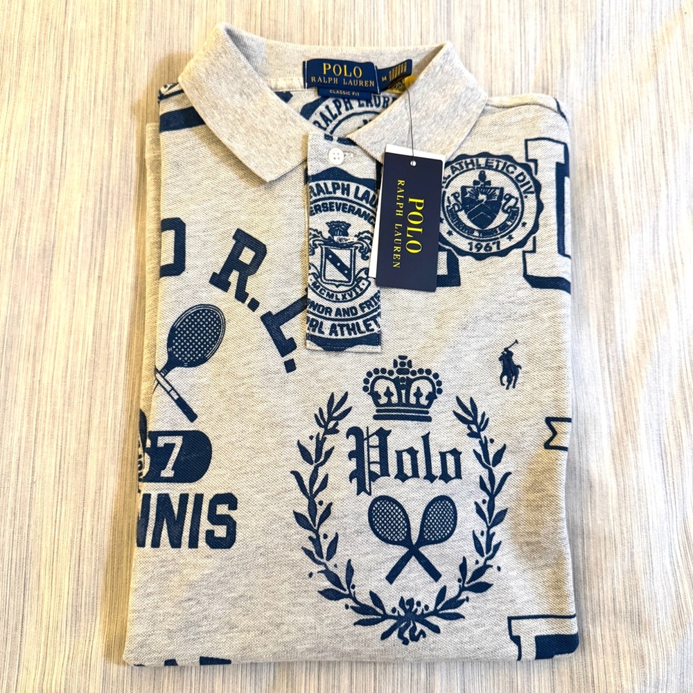 Polo Ralph Lauren Classic Fit Mesh Graphic Polo shirt- American Prep